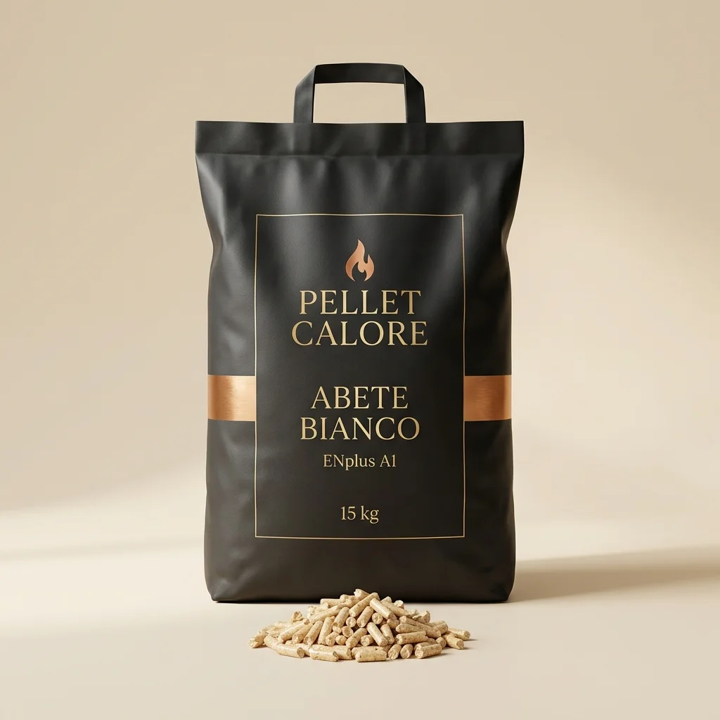 Sacco 15 kg Pellet Calore Abete Bianco ENplus A1