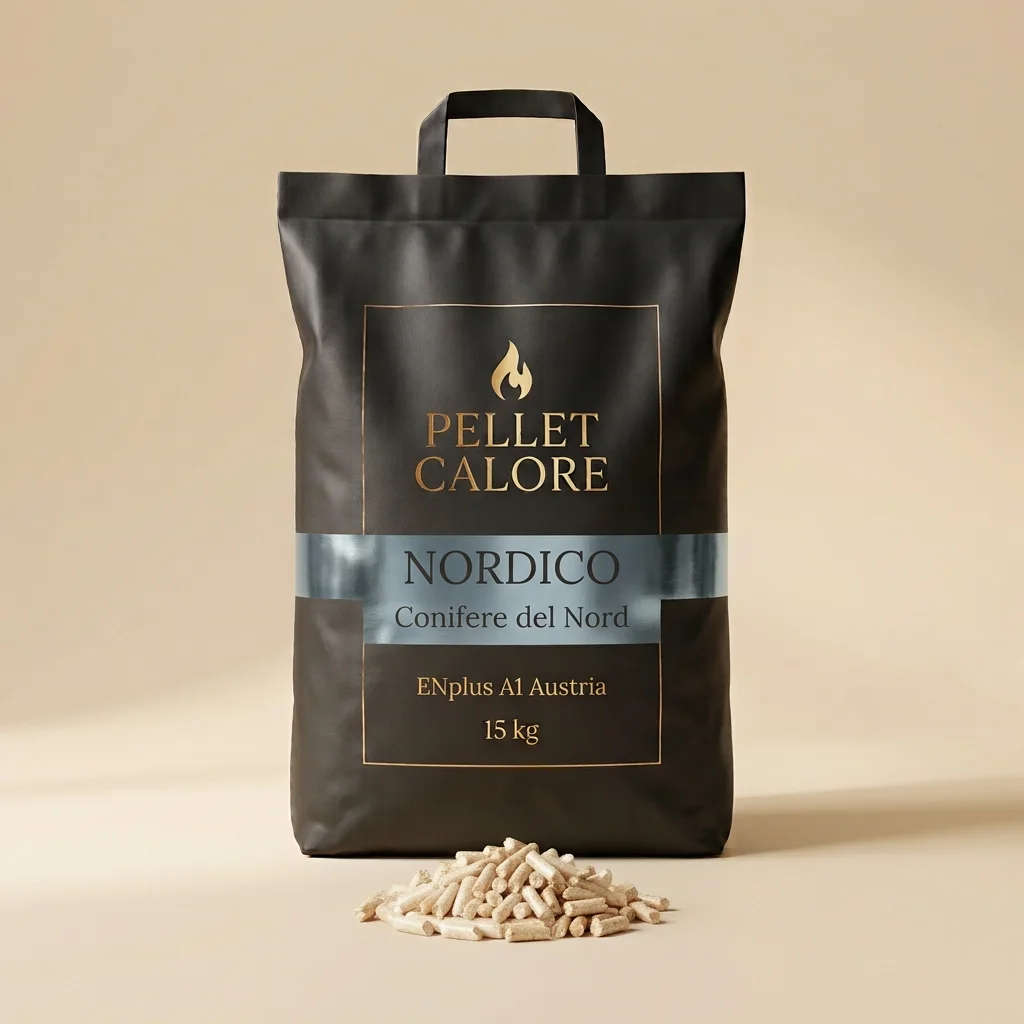 Sacco 15 kg Pellet Calore Nordico conifere del Nord