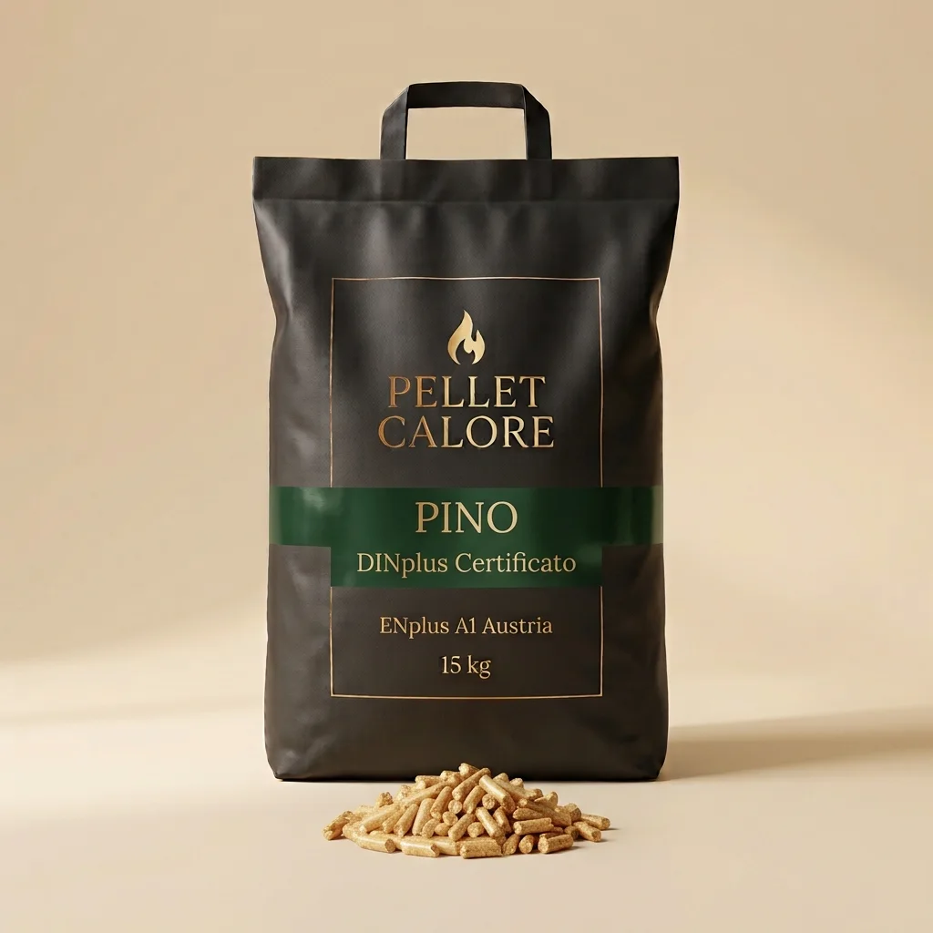 Sacco 15 kg Pellet Calore Pino DINplus